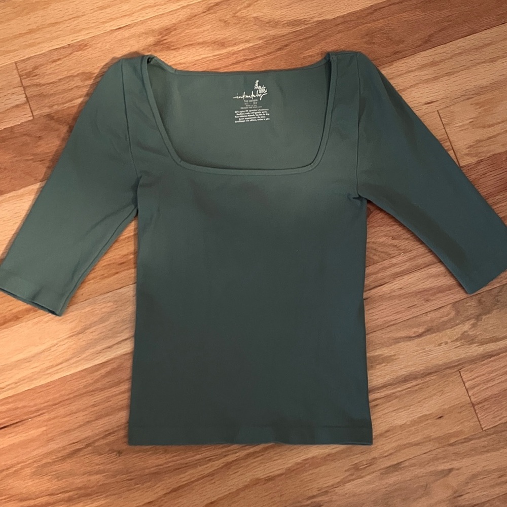 Free People Green Top